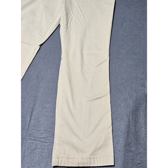 Old Navy Pants Womens 10 Sweetheart Tan Mid Rise Straight Khaki Short Wide Leg - Picture 2 of 8